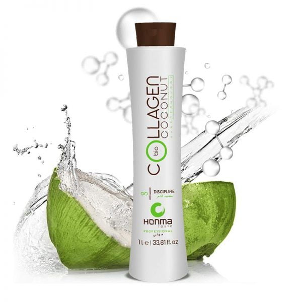 frasco de Collagen Bio COCONUT Alisado Organico un solo paso 1000 ml